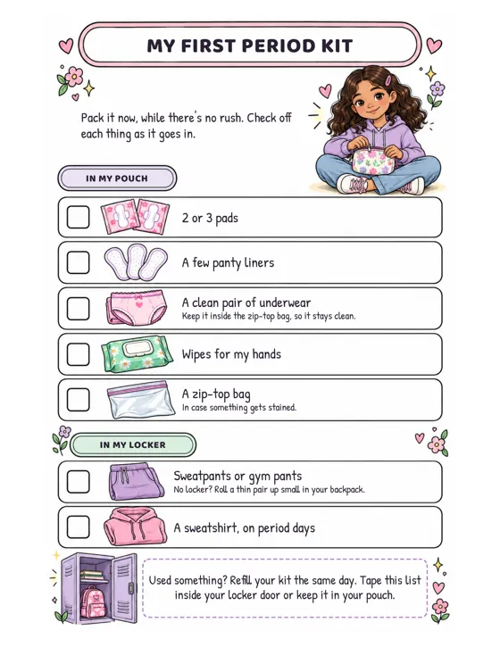 My First Period Kit page